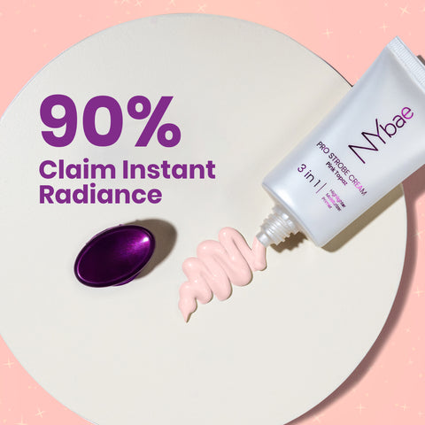 NY Bae PRO Strobe Cream - Pink Topaz (30 gm) | Primer + Highlighter + Moisturizer | Dewy Makeup | Glowing Korean Skin | Value Pack | Best Suited For Normal To Dry Skin