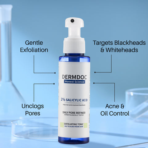 DERMDOC 2% Salicylic Acid Facial Tonic Spray (100 ml)