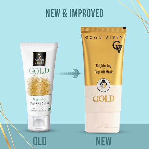 Good Vibes New & Improved Gold Brightening Peel Off Mask with Instant Brightening Instant Firming and Natural Botox Effect (50 gm)