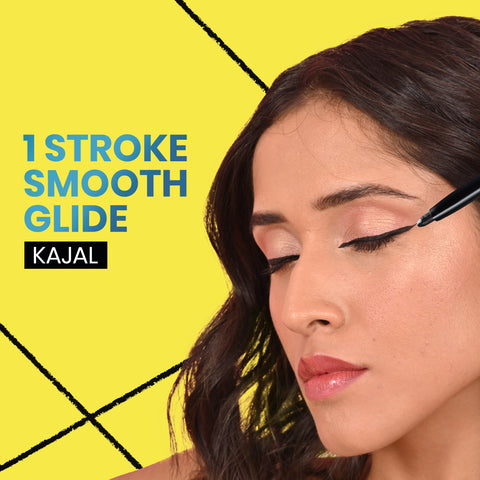 NY Bae The Big Apple Of My Eyes Kohl Kajal - Black (0.30 gm) | Eyeliner | Waterproof | Smudgeproof | Kajal Pencil | Jet Black | Smokey Eye | Eye Makeup | Eyeshadow