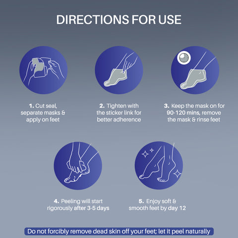 DERMDOC by Purplle 15 % Glycolic Acid & 4% Lactic Acid InstaPedi Foot Peeling Mask (40 gm) | Foot Mask For Baby Soft Feet | Removes & Heals, Dry & Cracked Skin