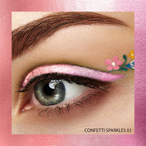 FACES CANADA Magneteyes Pro Holographic Eyeliner - Confetti Sparkles 01, 0.25 gm | Multichrome / Duochrome Eyeliner | Metallic & Shimmer Finish | Longlasting | Waterproof & Smudgeproof