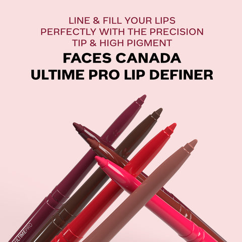 FACES CANADA Ultime Pro Lip Definer - Mocha Brown 13,0.35 gm | Rich & Creamy Texture | Matte Finish | Fuller & Brighter Lips | Easily Blendable | Highly Pigmented | Waterproof & Smudgeproof