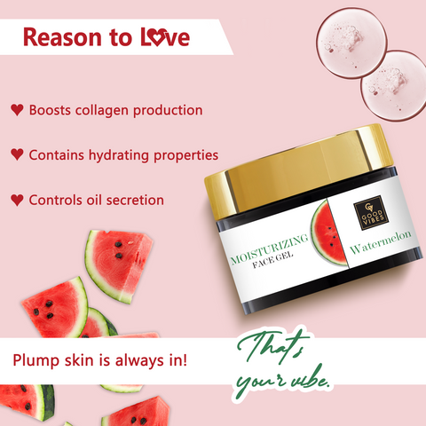 Good Vibes Watermelon Moisturizing Gel | DEWY, Oil free, Light Weight (100 gm)