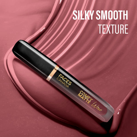 FACES CANADA Comfy Matte Wow Liquid Lipstick - Cocoa Crush 07, 3.8 ml | One Swipe Application | Highly Pigmented | Comfortable Wear | Glides Smoothly | Long Lasting | Transferproof