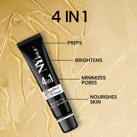 NY Bae 4IN1 Brightenin' Primer (15 gm) | Bright Skin | Pore Minimising | Golden Glow | Long Lasting Makeup | Glowy Face Base