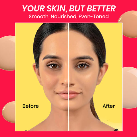 NY Bae 3 IN 1 Serum Foundation - Cool Vanilla 02 (30 ml) | Infused with Primer | Moisturising I Glowing Korean Skin I Celeb Glow | Dewy Makeup | Evens Skin Tone | Ultra Glow