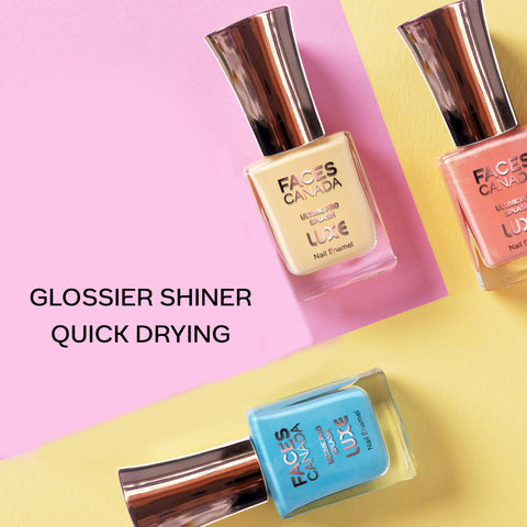 FACES CANADA Ultime Pro Splash Luxe Nail Enamel - Mint Chocochip (L62), 12 ml | Glossy Finish | Quick Drying | Long Lasting | High Shine | Chip Defiant | Even-Finish | Vegan | Non-Toxic | Ethanol-Free