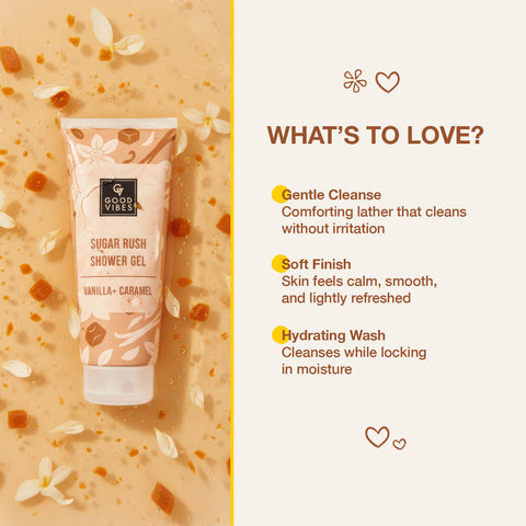 Good Vibes Vanilla & Caramel Sugar Rush Shower Gel – 200 ml