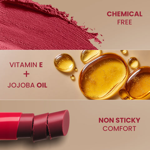 NY Bae Transfer-proof Matte Crayon Lipstick – Scarlet 01 - 2 gm Creamy & Moisturizing | Vitamin E| Feather Light Texture | 12 shades for all Indian skin tones | Smudge Proof | Retractable Easy to Use | Smooth Application | 8 hrs+ Long Lasting