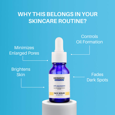 DERMDOC Glowlixir Set | Kojic Acid Glow Fusion Formula Night Cream (50 gm) | Niacinamide Face Serum (15 ml) | Glow | Brightening