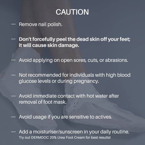 DERMDOC by Purplle 15 % Glycolic Acid & 4% Lactic Acid InstaPedi Foot Peeling Mask (40 gm) | Foot Mask For Baby Soft Feet | Removes & Heals, Dry & Cracked Skin