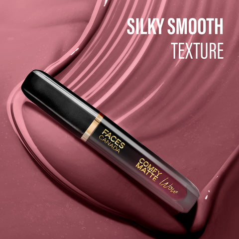FACES CANADA Comfy Matte Wow Liquid Lipstick - Plum Passion 04, 3.8 ml | One Swipe Application | Highly Pigmented | Comfortable Wear | Glides Smoothly | Long Lasting | Transferproof