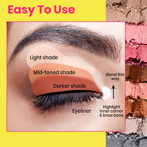 NY Bae Eye Love Eyeshadow Palette - Everyday Essentials 06 (9 gm) | 9 In 1 Palette | Nude | Matte & Shimmer | Rich Colour | Long Wear | Super Blendable