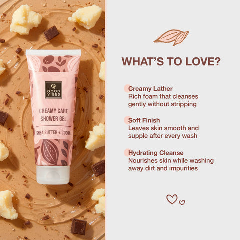 Good Vibes Shea Butter & Cocoa Creamy Care Shower Gel – 200 ml