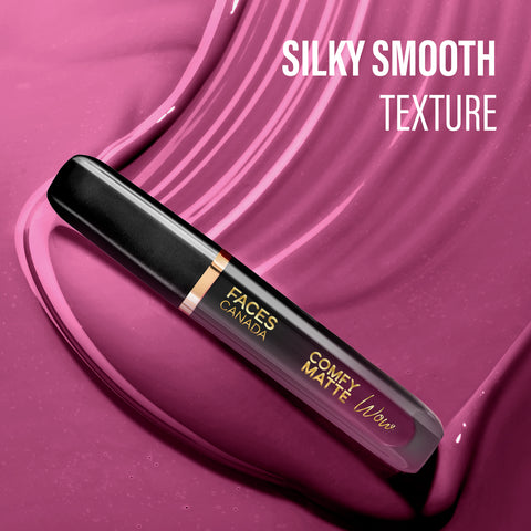 FACES CANADA Comfy Matte Wow Liquid Lipstick - Orchid Opulence 10, 3.8 ml | One Swipe Application | Highly Pigmented | Comfortable Wear | Glides Smoothly | Long Lasting | Transferproof