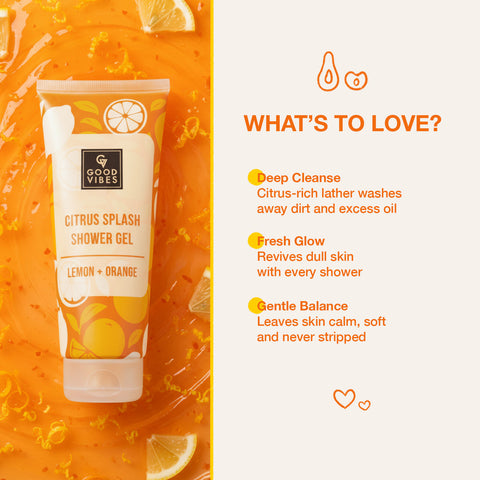Good Vibes Lemon & Orange Citrus Splash Shower Gel – 200 ml