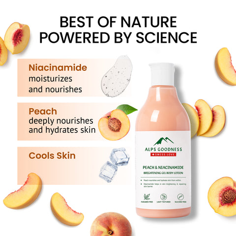 Alps Goodness Peach & Niacinamide Brightening Gel Body Lotion (290 ml)