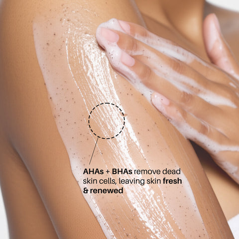 DermDoc Exfoliglow Body Wash with 2% Lactic Acid (AHA) & 1% Salicylic Acid (BHA)