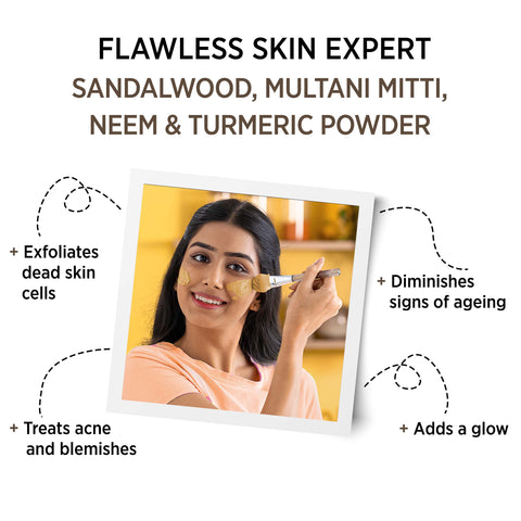 Alps Goodness Sandalwood,Multani Mitti,Neem & Turmeric Powder (50 gm)
