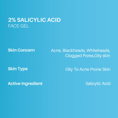 DermDoc by Purplle 2% Salicylic Acid Anti Acne Face Gel (50 gm) | salicylic acid gel | cleansing salicylic acid | face gel cream | face gel for oily skin