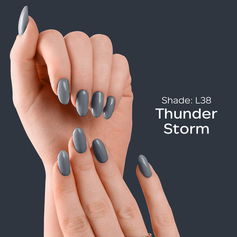 FACES CANADA Ultime Pro Splash Luxe Nail Enamel - Thunderstorm (L38), 12ml | Glossy Finish | Quick Drying | Long Lasting | High Shine | Chip Defiant | Even-Finish | Vegan | Non-Toxic | Ethanol-Free