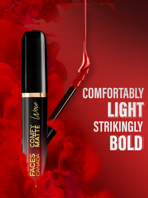 FACES CANADA Comfy Matte Wow Liquid Lipstick Pink Petal 09, (3.8 ml) | One Swipe Application | Highly Pigmented | Comfortable Wear | Glides Smoothly | Long Lasting | Transferproof