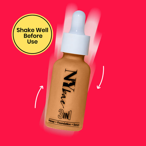 NY Bae 3 IN 1 Serum Foundation - Warm Sand 05 (30 ml) | Infused with Primer | Moisturising I Glowing Korean Skin I Celeb Glow | Dewy Makeup | Evens Skin Tone | Ultra Glow
