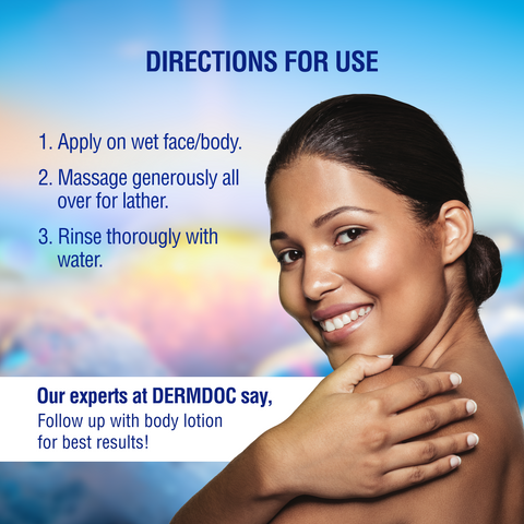 DERMDOC 0.5% Glutathione Cleansing Soap Bar (75 gm) | Soap Free Formula | Sensitive Skin Friendly | Skin Brightening | Gentle & Non-Drying