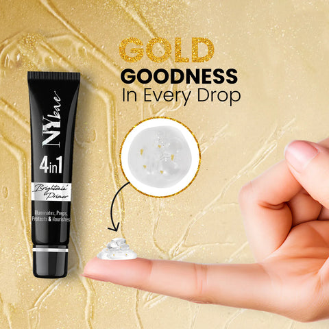 NY Bae 4IN1 Brightenin' Primer (15 gm) | Bright Skin | Pore Minimising | Golden Glow | Long Lasting Makeup | Glowy Face Base