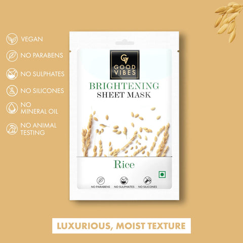 Good Vibes Brightening Sheet Mask - Rice (20 ml)