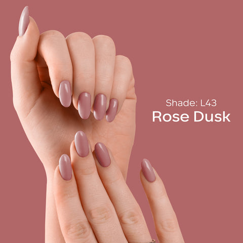 FACES CANADA Ultime Pro Splash Luxe Nail Enamel - Rose Dusk (L43), 12ml | Glossy Finish | Quick Drying | Long Lasting | High Shine | Chip Defiant | Even-Finish | Vegan | Non-Toxic | Ethanol-Free