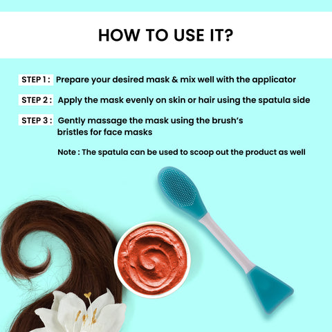 Alps Goodness Face & Hair Mask Applicator Brush | Soft Brush | with Spatula 1 Pc