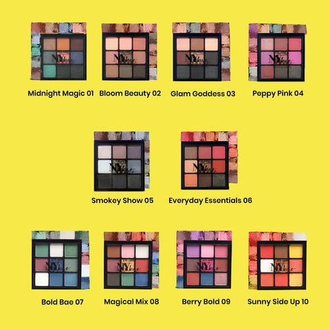 NY Bae Eye Love Eyeshadow Palette - Everyday Essentials 06 (9 gm) | 9 In 1 Palette | Nude | Matte & Shimmer | Rich Colour | Long Wear | Super Blendable