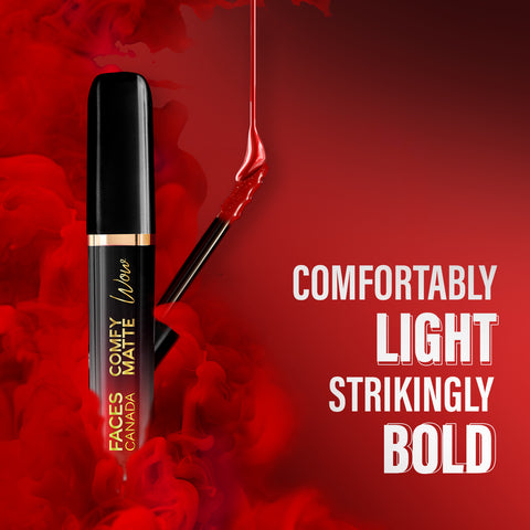 FACES CANADA Comfy Matte Wow Liquid Lipstick - Choco Couture 01, 3.8 ml | One Swipe Application | Highly Pigmented | Comfortable Wear | Glides Smoothly | Long Lasting | Transferproof