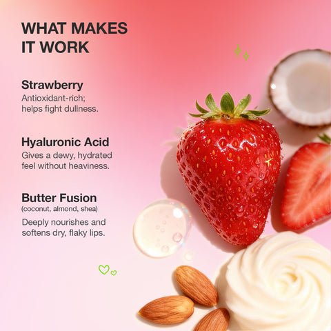 Good Vibes Berry Tinted Lip Balm SPF 50 PA+++ 4 gm | Natural Berry Tint for Rosy Bright Lips | With Hyaluronic Acid Strawberry & Butter Fusion (Coconut Almond & Shea) | Hydrating Nourishing & UV Protective | 12 Hr Moisture | Non-Sticky Formula