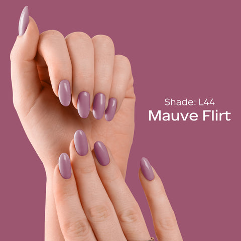 FACES CANADA Ultime Pro Splash Luxe Nail Enamel - Mauve Flirt (L44), 12ml | Glossy Finish | Quick Drying | Long Lasting | High Shine | Chip Defiant | Even-Finish | Vegan | Non-Toxic | Ethanol-Free