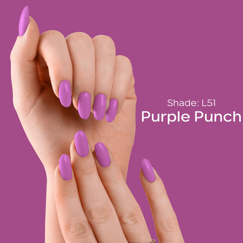 FACES CANADA Ultime Pro Splash Luxe Nail Enamel - Purple Punch (L51), 12ml | Glossy Finish | Quick Drying | Long Lasting | High Shine | Chip Defiant | Even-Finish | Vegan | Non-Toxic | Ethanol-Free