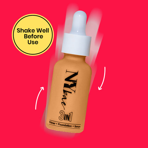 NY Bae 3 IN 1 Serum Foundation - Cool Toffee 11 (30 ml) | Infused with Primer | Moisturising I Glowing Korean Skin I Celeb Glow | Dewy Makeup | Evens Skin Tone | Ultra Glow