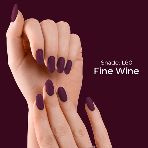 FACES CANADA Ultime Pro Splash Luxe Nail Enamel - Fine Wine (L60), 12ml | Glossy Finish | Quick Drying | Long Lasting | High Shine | Chip Defiant | Even-Finish | Vegan | Non-Toxic | Ethanol-Free