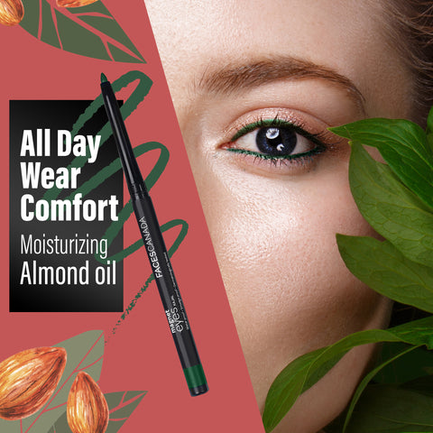 FACES CANADA Magneteyes Color Kajal - White Serenity, 0.30 gm | Highly Pigmented Kohl | 12HR Long Stay | Single Stroke Glide | Waterproof & Smudgeproof | Almond Oil Enriched