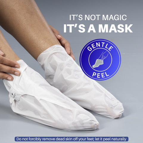 DERMDOC by Purplle 15 % Glycolic Acid & 4% Lactic Acid InstaPedi Foot Peeling Mask (40 gm) | Foot Mask For Baby Soft Feet | Removes & Heals, Dry & Cracked Skin