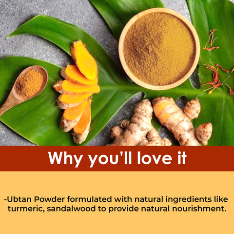 Good Vibes Ubtan Insta Glow Powder | 100% Natural, No Preservatives, No Pesticides, No Parabens, No Silicones, No Sulphates, No Animal Testing (50 gm)