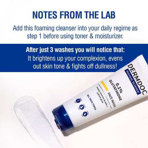 DERMDOC by Purplle 0.1% Glutathione Foaming Face Wash (100 ml)