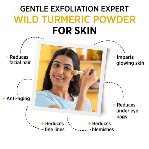 Alps Goodness Powder - Wild Turmeric (50 gm) | 100% Natural Kasturi Haldi Powder | No Chemicals, No Preservatives, No Pesticides | Face Mask for Even Toned Skin & Glow