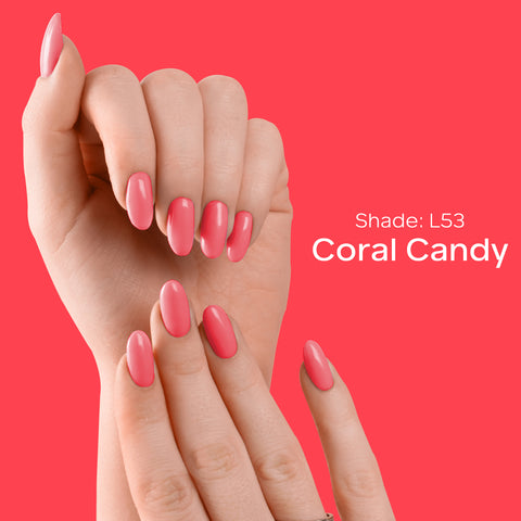 FACES CANADA Ultime Pro Splash Luxe Nail Enamel - Coral Candy (L53), 12ml | Glossy Finish | Quick Drying | Long Lasting | High Shine | Chip Defiant | Even-Finish | Vegan | Non-Toxic | Ethanol-Free