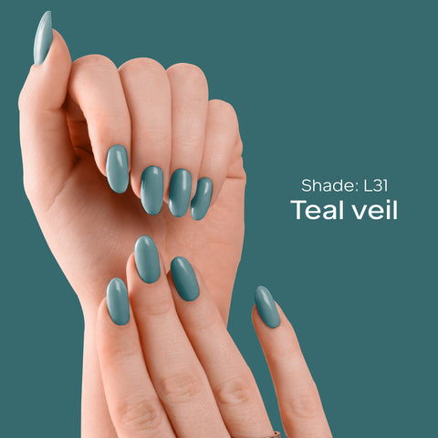 FACES CANADA Ultime Pro Splash Luxe Nail Enamel - Teal Veil (L31), 12ml | Glossy Finish | Quick Drying | Long Lasting | High Shine | Chip Defiant | Even-Finish | Vegan | Non-Toxic | Ethanol-Free