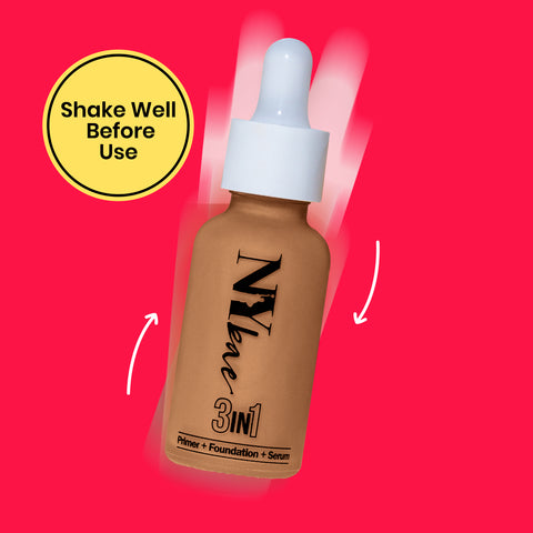 NY Bae 3 IN 1 Serum Foundation - Warm Honey 14 (30 ml) | Infused with Primer | Moisturising I Glowing Korean Skin I Celeb Glow | Dewy Makeup | Evens Skin Tone | Ultra Glow