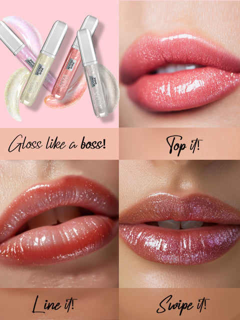 FACES CANADA Beyond Shine Lip Gloss - Twinster 04, 3.8 ml | Lightweight Non-Sticky Luxurious Texture For Glossy Lips | Instant Shine | Fuller, Supple & Plump Lips | 24HR Hydration