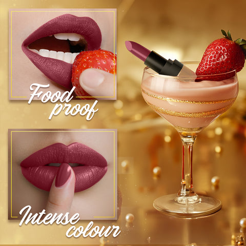 FACES CANADA Comfy Matte Velvet Touch Lipstick - Berry Smoothie 04, 4.2 gm | Velvety Matte Finish | 8HR Longstay | Intense Colour | Hydrating Lips | Smooth Application | Foodproof & Crackproof